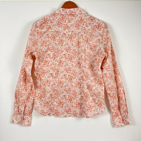 American Eagle Outfitters Floral Snap Button Cowgirl Top Size L - Picture 7 of 14